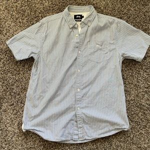 Stussy Short Sleeve Button Down Shirt Size L
